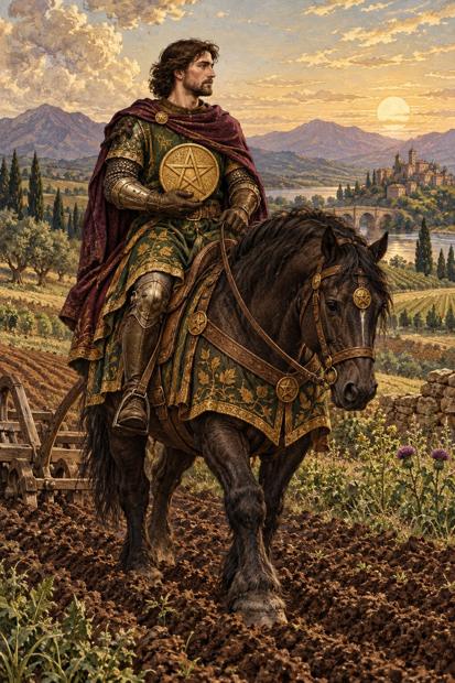 Ilustração artística de Cavaleiro de Ouros