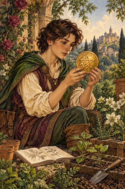 Ilustração artística de Pajem de Ouros