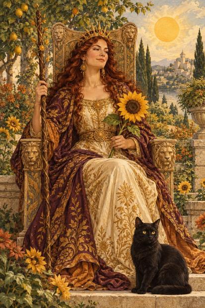 Ilustração artística de Rainha de Paus
