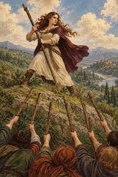 Ilustração artística de Sete de Paus